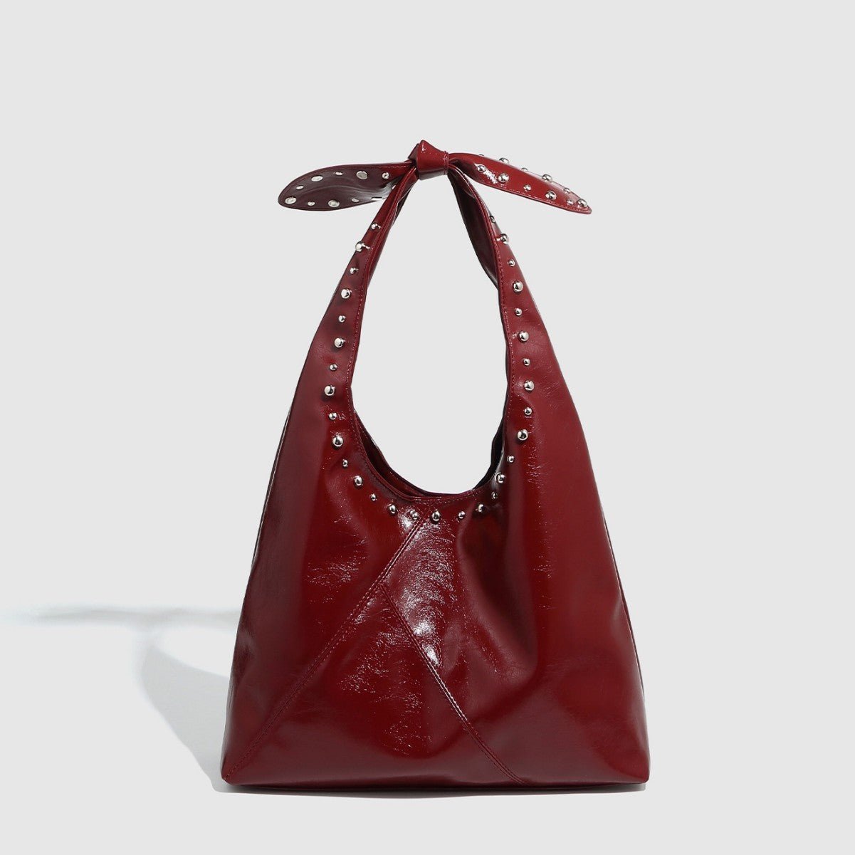 Sac fourre - tout à rivets et nœud, sac seau pour femme - KaoKao