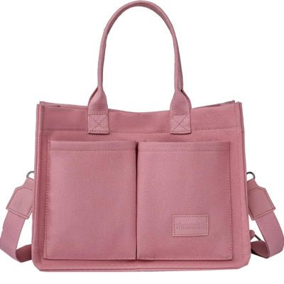 Sac fourre - tout en toile décontracté pour femme, sac à bandoulière, sac de maman, grande capacité, messager, multi - poches, sac à main chic et réutilisable - KaoKao