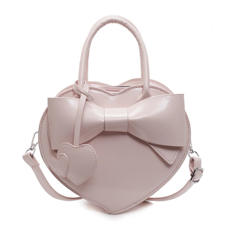 Sac messager à bandoulière tendance avec nœud en forme de cœur - KaoKao