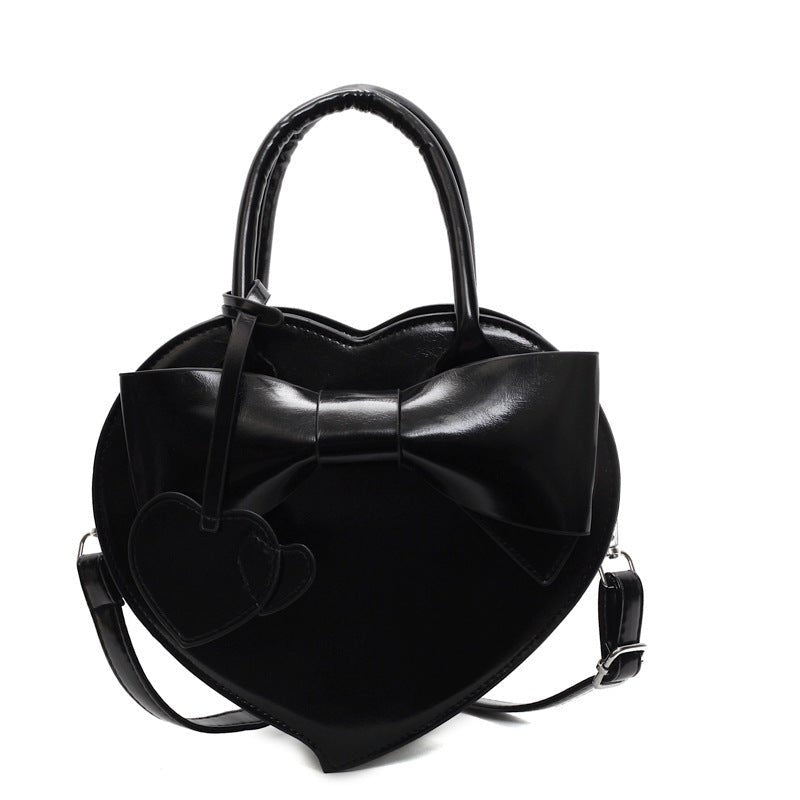 Sac messager à bandoulière tendance avec nœud en forme de cœur - KaoKao