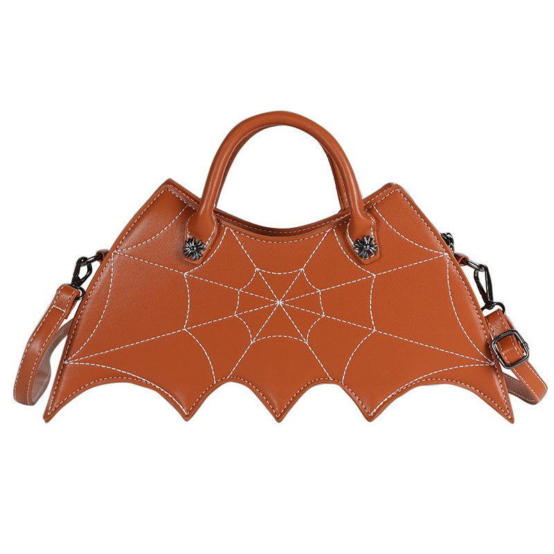 Sacs à bandoulière en forme de toile d'araignée d'Halloween Personnalité Batgirl Sacs à main en polyuréthane noués Sac à bandoulière messager de mode - KaoKao