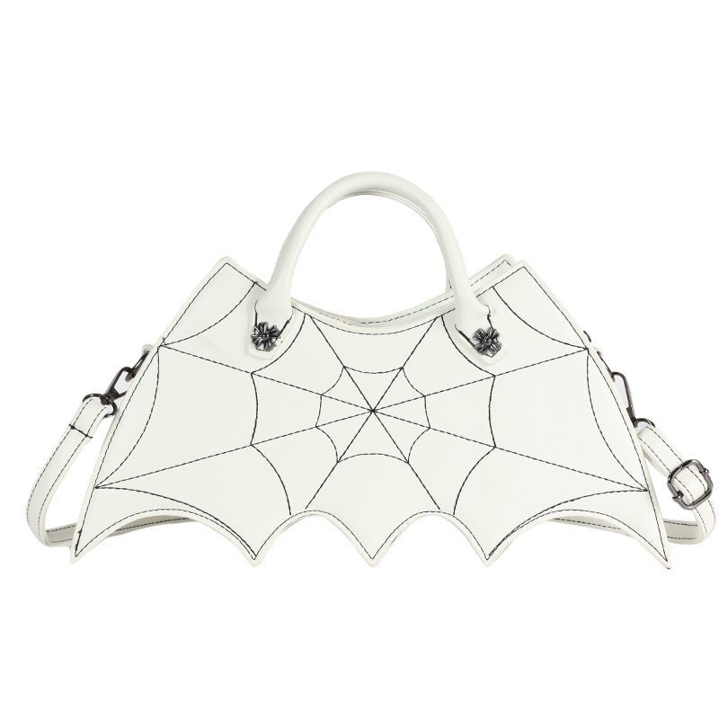 Sacs à bandoulière en forme de toile d'araignée d'Halloween Personnalité Batgirl Sacs à main en polyuréthane noués Sac à bandoulière messager de mode - KaoKao