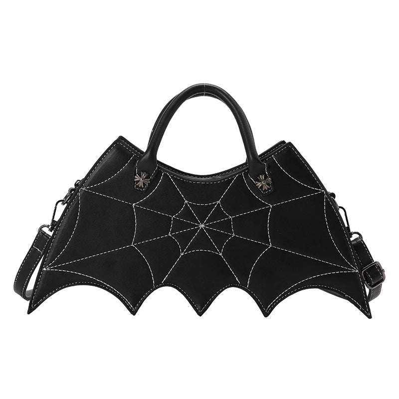 Sacs à bandoulière en forme de toile d'araignée d'Halloween Personnalité Batgirl Sacs à main en polyuréthane noués Sac à bandoulière messager de mode - KaoKao