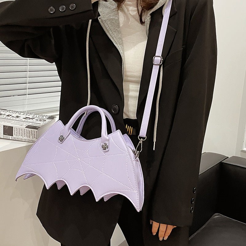 Sacs à bandoulière en forme de toile d'araignée d'Halloween Personnalité Batgirl Sacs à main en polyuréthane noués Sac à bandoulière messager de mode - KaoKao