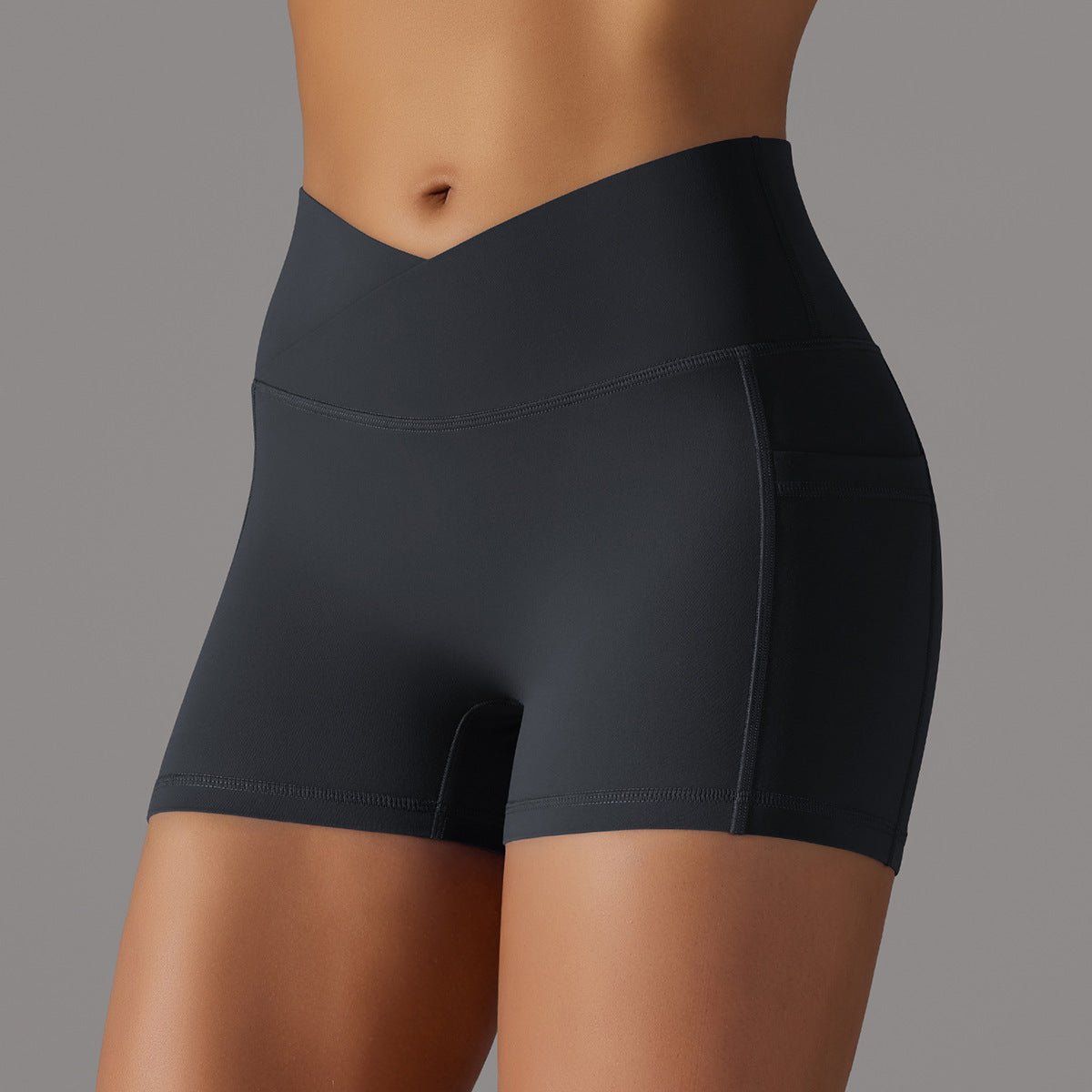 Short de yoga avec poche pour téléphone, pantalon de sport et de fitness pour femmes - KaoKao