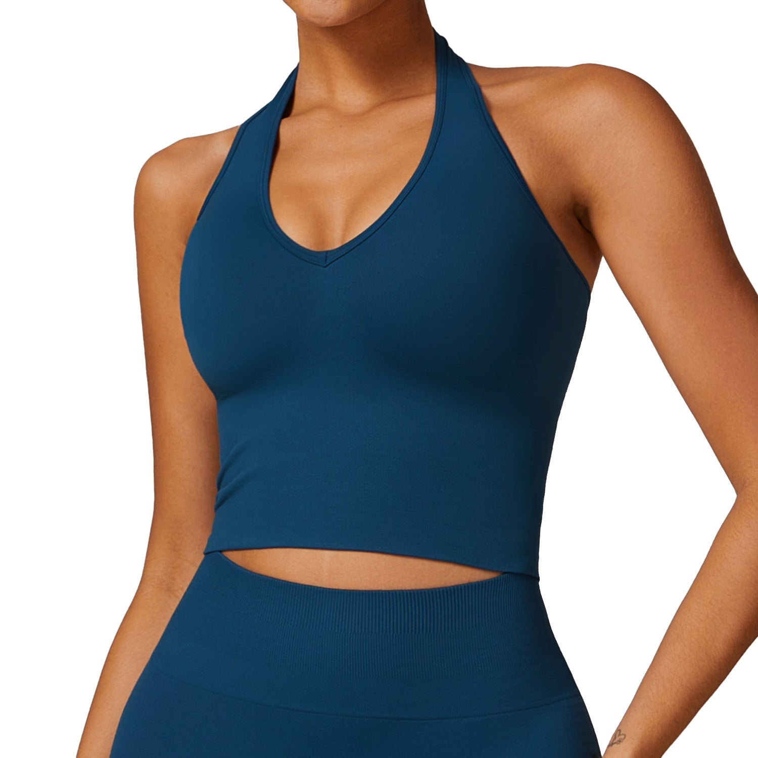 Soutien - gorge de yoga court dos nu pour femme, sans coutures, idéal pour le fitness et le sport - KaoKao