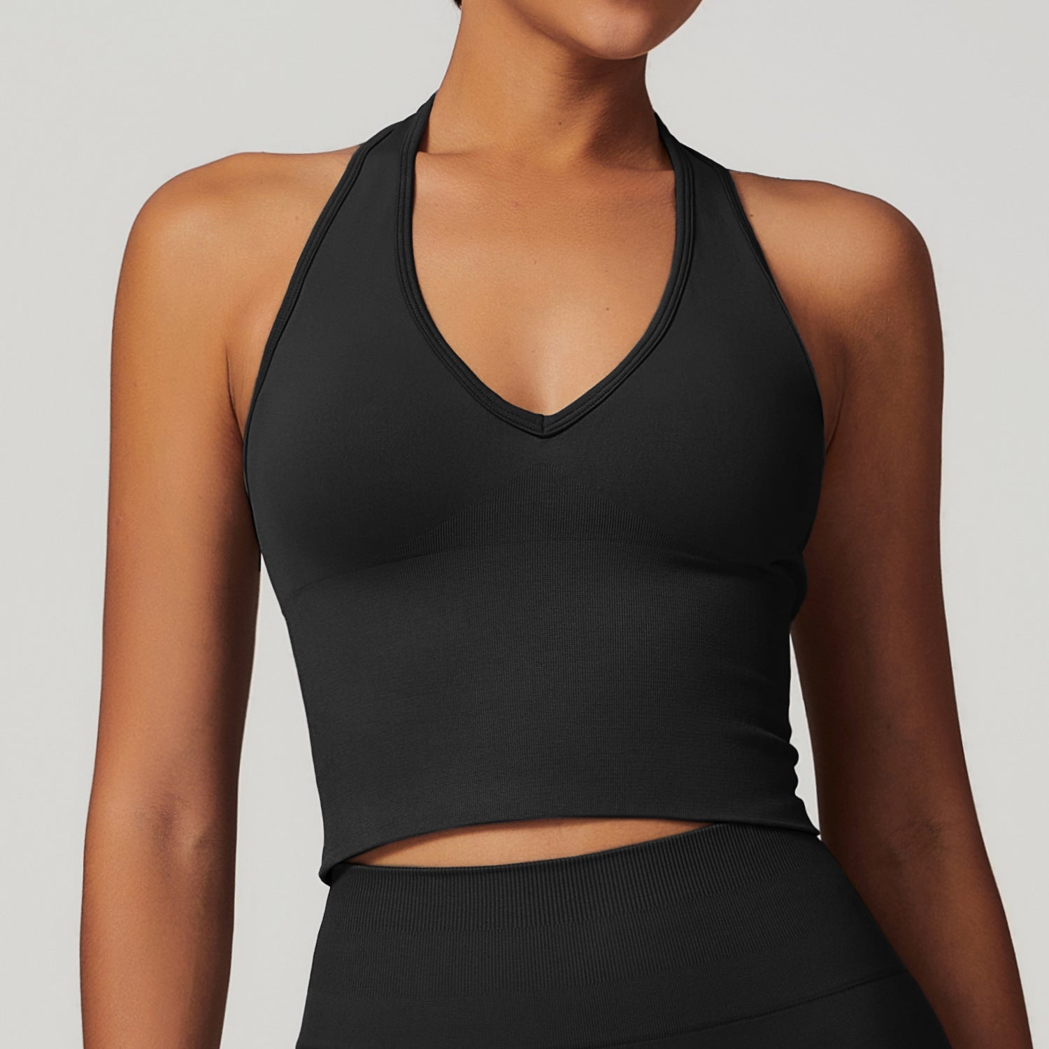 Soutien - gorge de yoga court dos nu pour femme, sans coutures, idéal pour le fitness et le sport - KaoKao