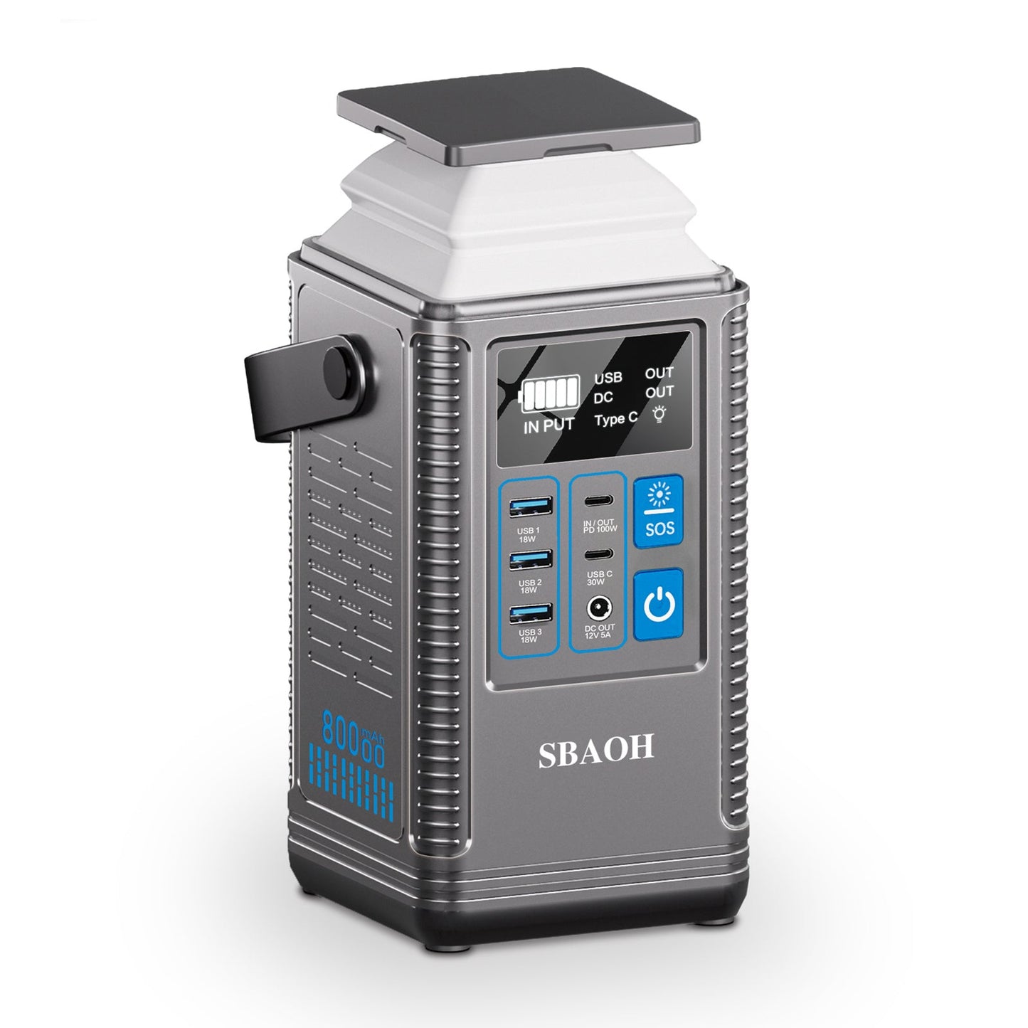 Station d'alimentation de camping 296 Wh, batterie au lithium 80 000 mAh, générateur solaire d'extérieur, port USB - KaoKao