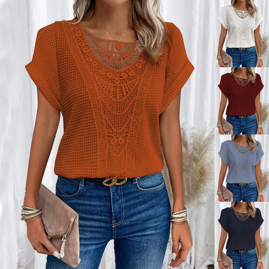 T-shirt d'été à manches courtes pour femme - KaoKao