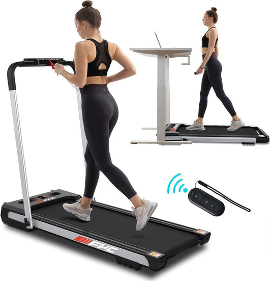 Tapis de course pliable, capacité de 136,1 kg (300 lb), tapis de course sous comptoir, tapis de marche avec poignée, petit tapis de course domestique, mini tapis de course pliable avec télécommande - KaoKao
