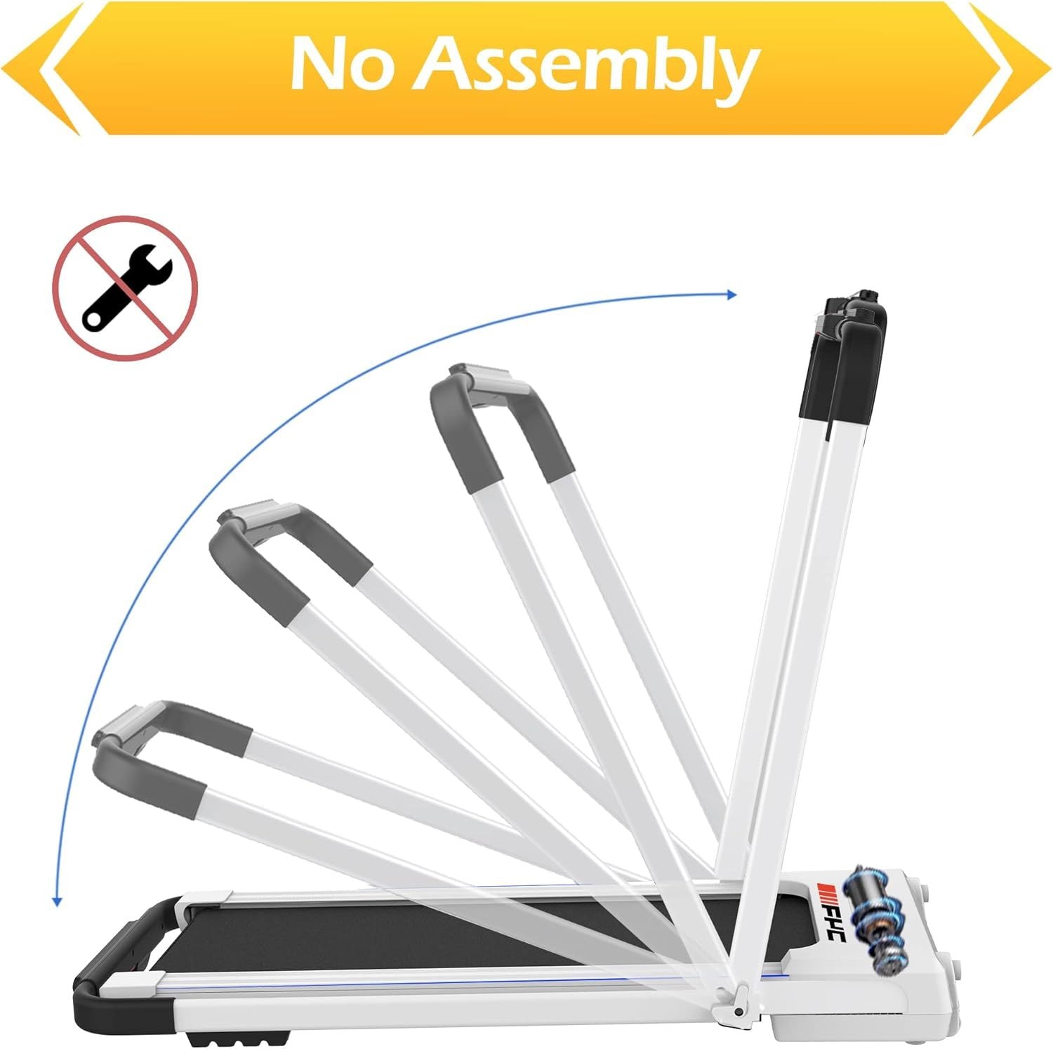 Tapis de course pliable, capacité de 136,1 kg (300 lb), tapis de course sous comptoir, tapis de marche avec poignée, petit tapis de course domestique, mini tapis de course pliable avec télécommande - KaoKao