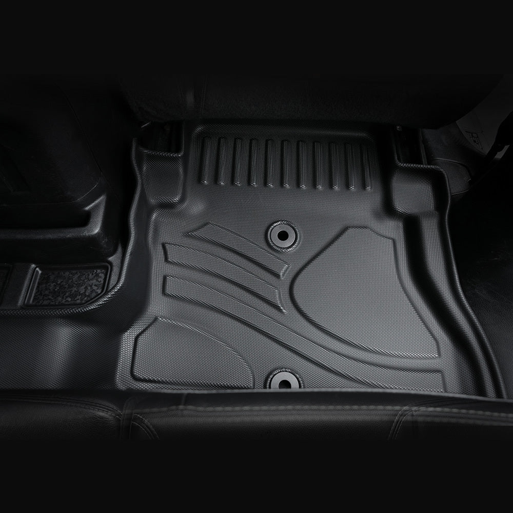 Tapis de sol de voiture antidérapants et durables MKR en TPE ECO, compatibles avec Jeep Wrangler JL 4xe (modèles 2 portes et JL Unlimited 2021 - 2024) (3 pièces) - KaoKao
