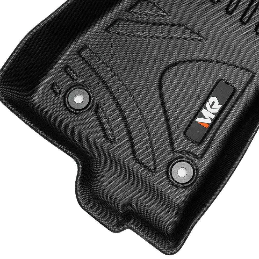 Tapis de sol de voiture antidérapants et durables MKR en TPE ECO, compatibles avec Jeep Wrangler JL 4xe (modèles 2 portes et JL Unlimited 2021 - 2024) (3 pièces) - KaoKao