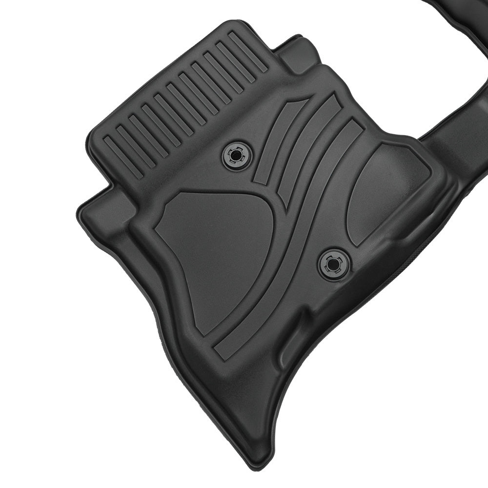 Tapis de sol de voiture antidérapants et durables MKR en TPE ECO, compatibles avec Jeep Wrangler JL 4xe (modèles 2 portes et JL Unlimited 2021 - 2024) (3 pièces) - KaoKao