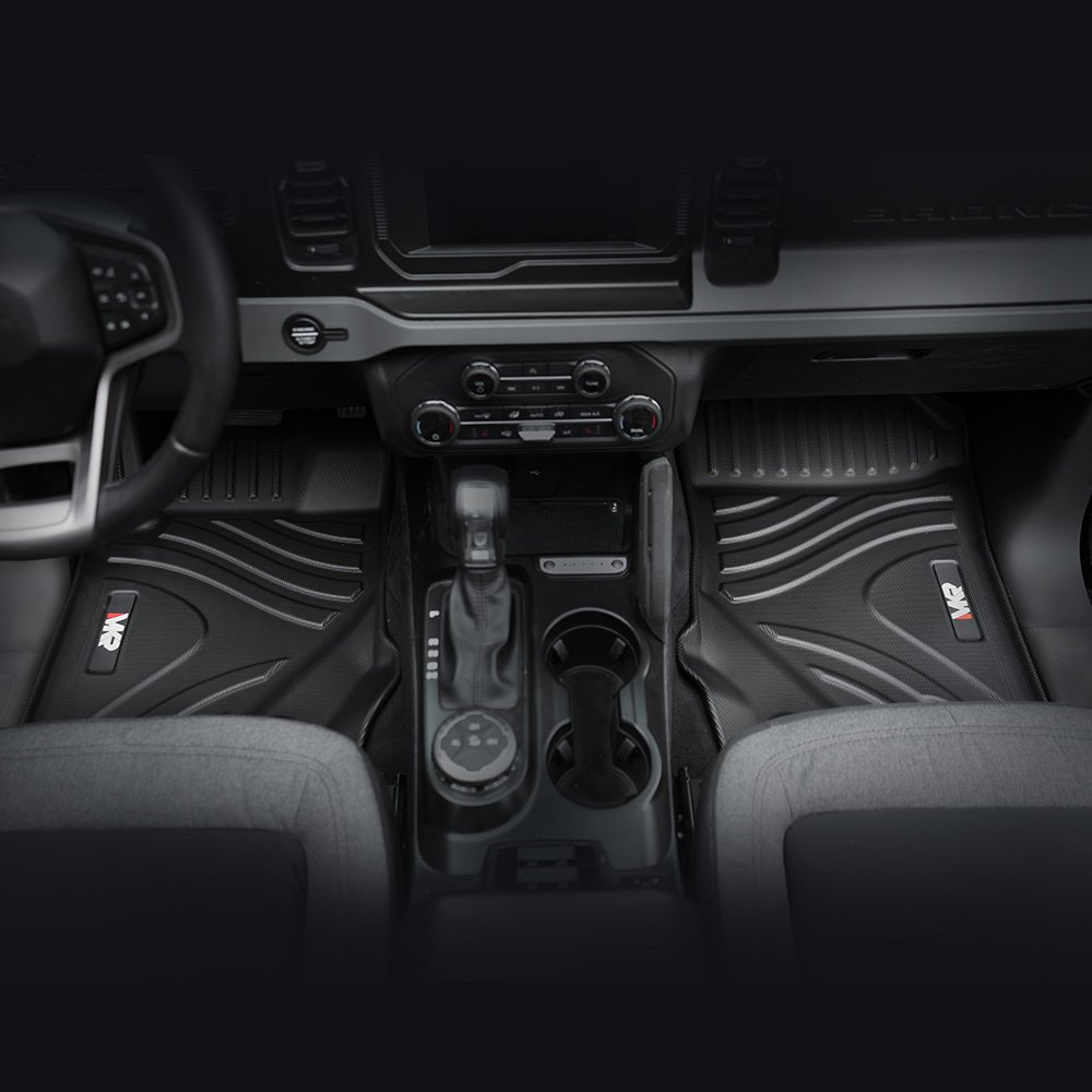 Tapis de sol MKR pour Ford Bronco 2021 - 2023, 3D TPE, toutes saisons – Ensemble complet d'accessoires intérieurs pour voiture, toutes saisons - KaoKao