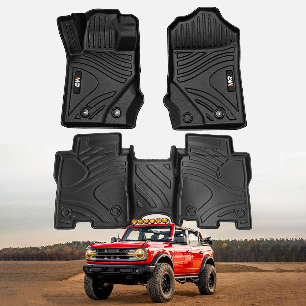 Tapis de sol MKR pour Ford Bronco 2021 - 2023, 3D TPE, toutes saisons – Ensemble complet d'accessoires intérieurs pour voiture, toutes saisons - KaoKao