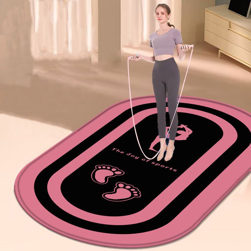 Tapis de yoga antidérapant et silencieux pour la maison, ovale, pour le fitness, la corde à sauter, épais, coussin antichoc - KaoKao