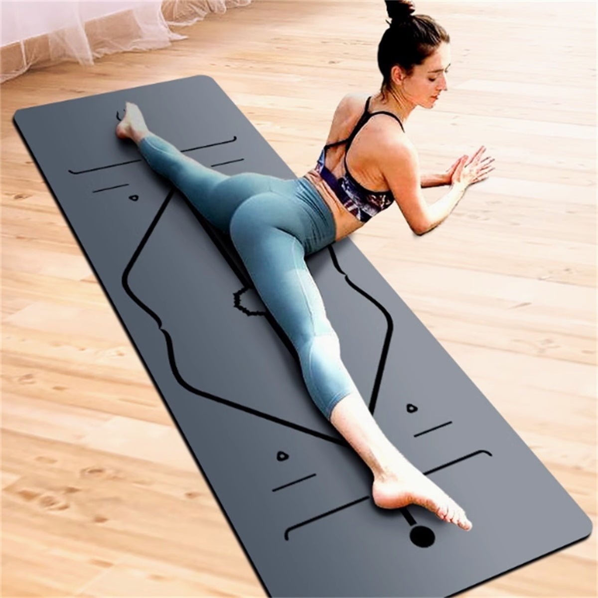 Tapis de yoga professionnel antidérapant en caoutchouc naturel de 5 mm d'épaisseur - KaoKao