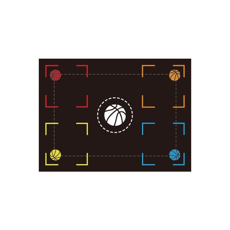 Tapis d'entraînement de basket - ball Tapis de positionnement de pas de balle de contrôle de point de pas ... - KaoKao