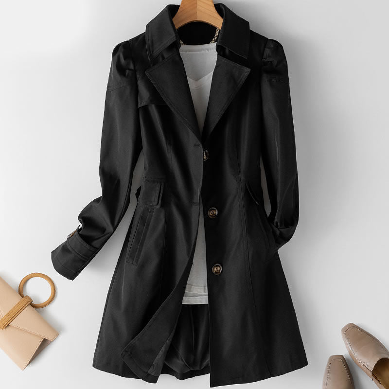 Veste coréenne mi - longue slim fit, haut polyvalent - KaoKao