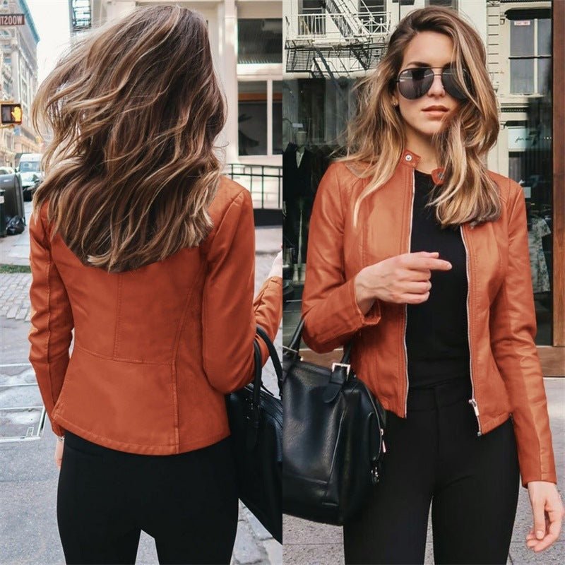 Veste de costume en cuir PU pour femme, nouvelle collection automne - hiver - KaoKao