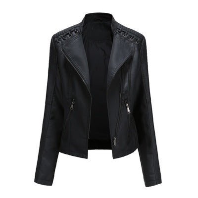Vestes en cuir pour femmes, vestes courtes pour femmes, vestes en cuir fines et fines, combinaisons de moto pour femmes - KaoKao